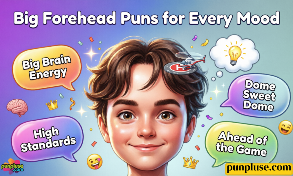 Big forehead puns for every mood