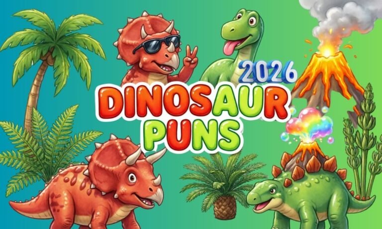 365+ Hilarious Dino Puns Funny, Cute & Clever Jokes for Dinosaur Loversin 2026