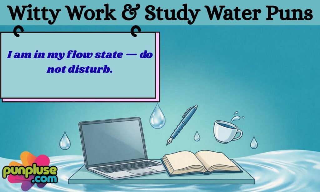 Witty Work & Study Water Puns