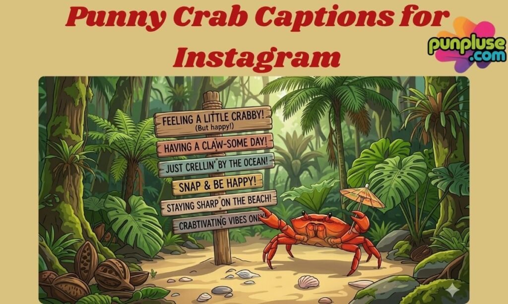 Punny Crab Captions for Instagram